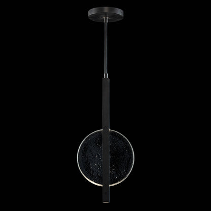 Selene Cast Glass Downlight Pendant / Silver