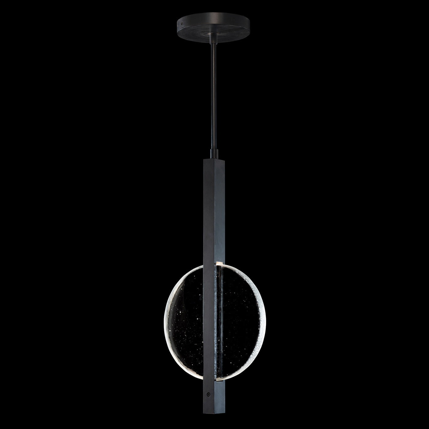 Selene Cast Glass Downlight Pendant / Soft Gold