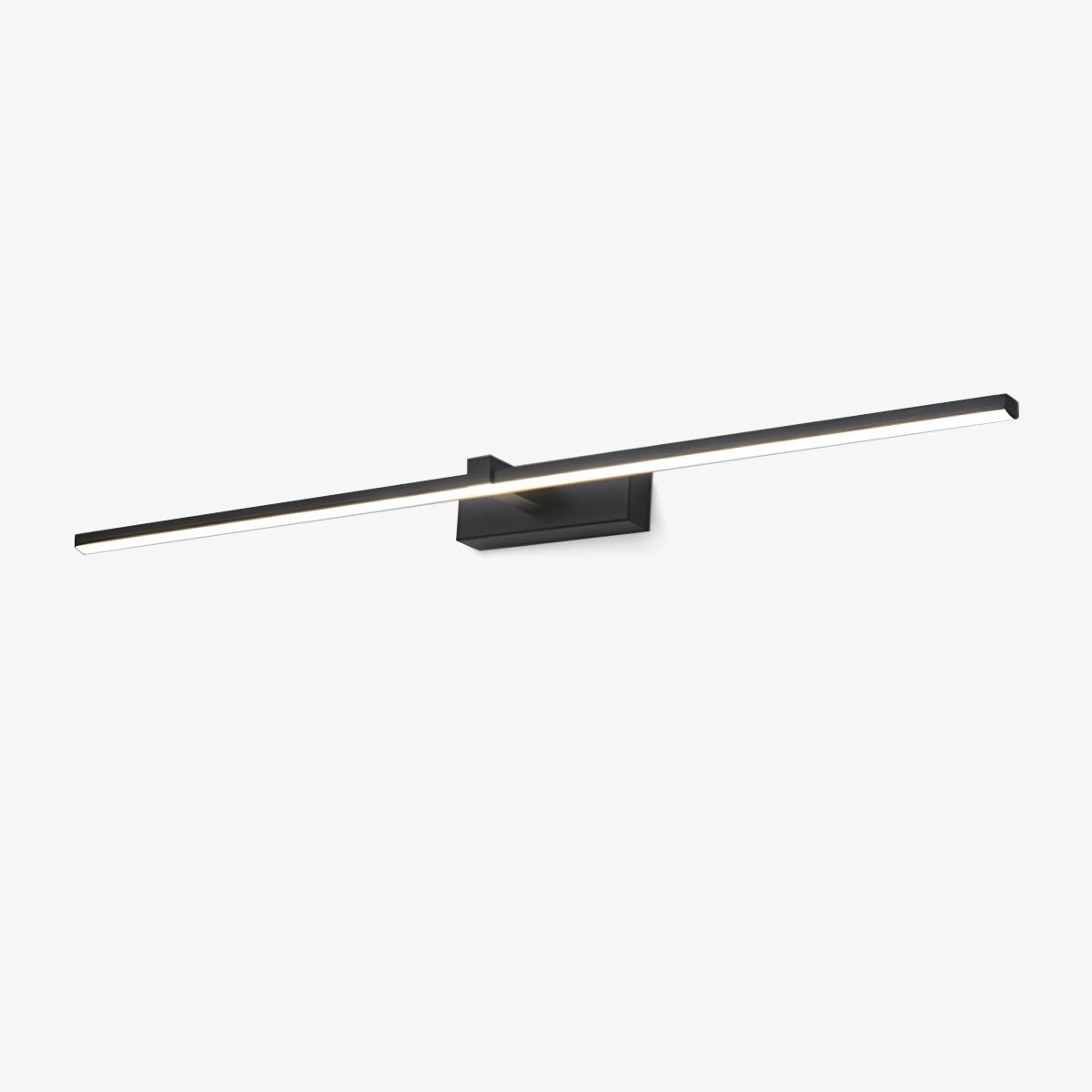 Slimline LED Picture and Mirror Wall Light / ∅ 15.7″ x H 3.1″ / Black & Warm Light / Single