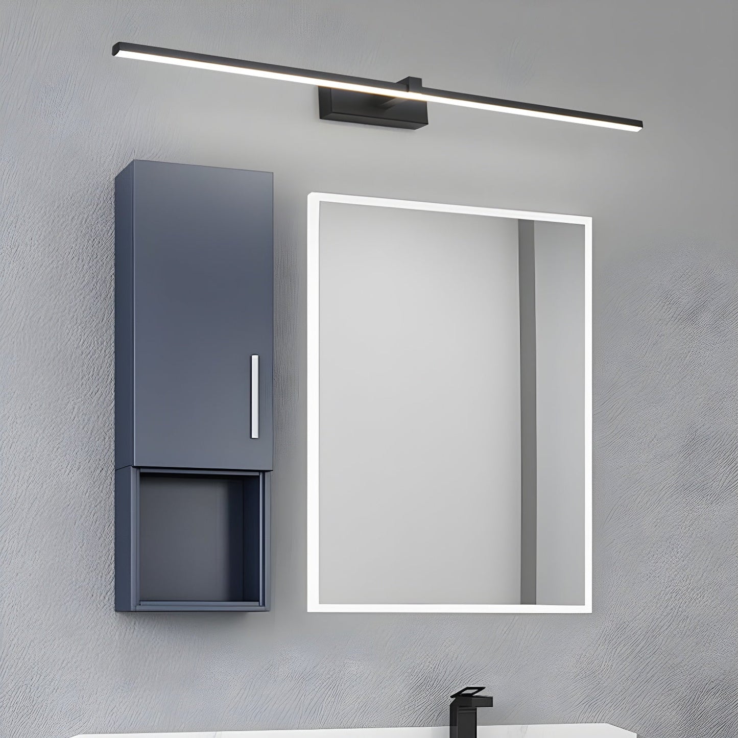 Slimline LED Picture and Mirror Wall Light / ∅ 23.6″ x H 3.1″ / White & Warm Light / Set Of 2