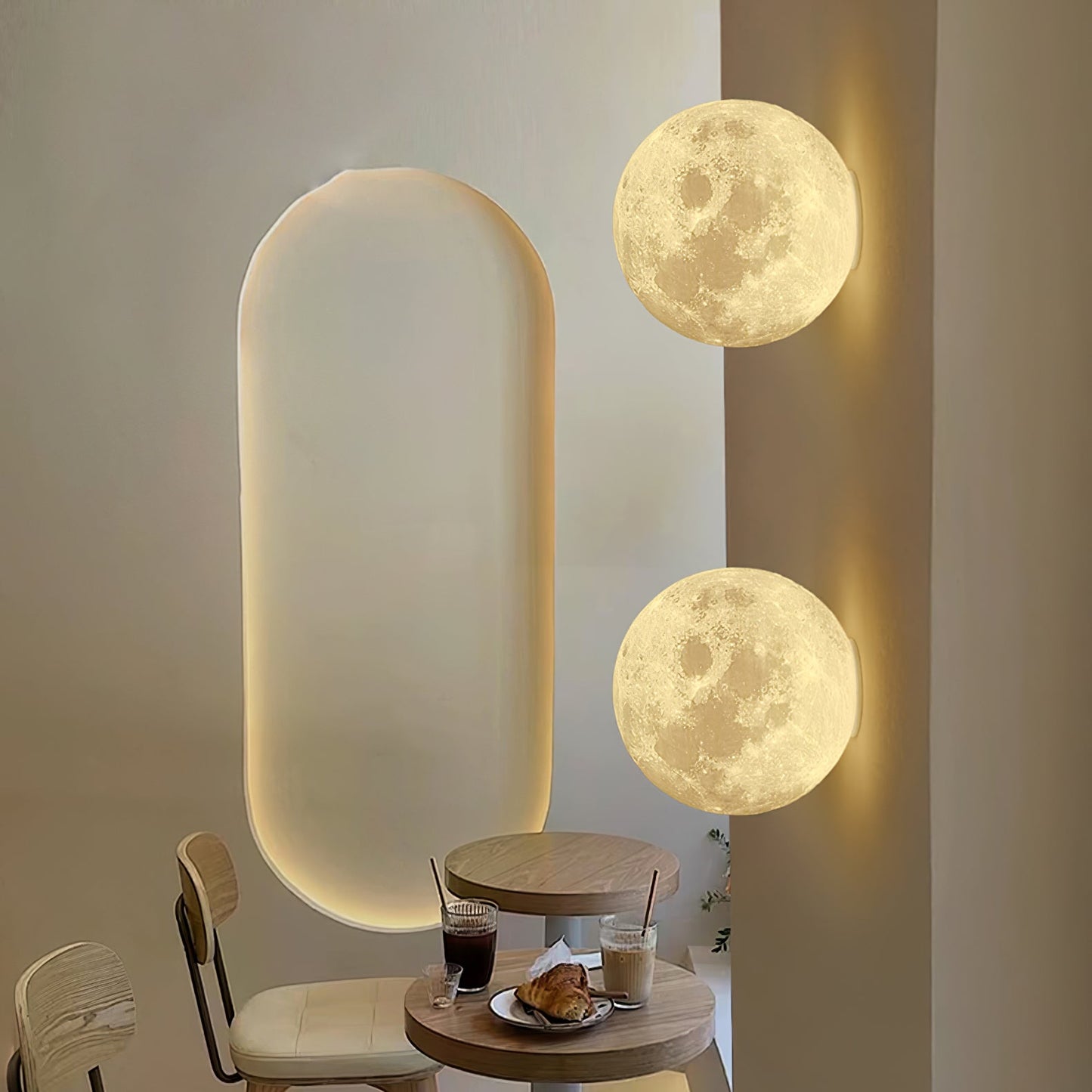 Textured Lunar LED Wall Light / ∅ 5.9″ x H 5.9″ / Model B / Single