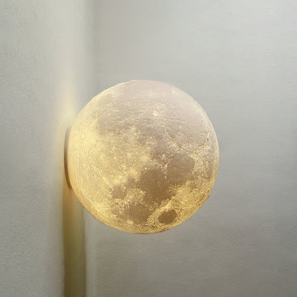 Textured Lunar LED Wall Light