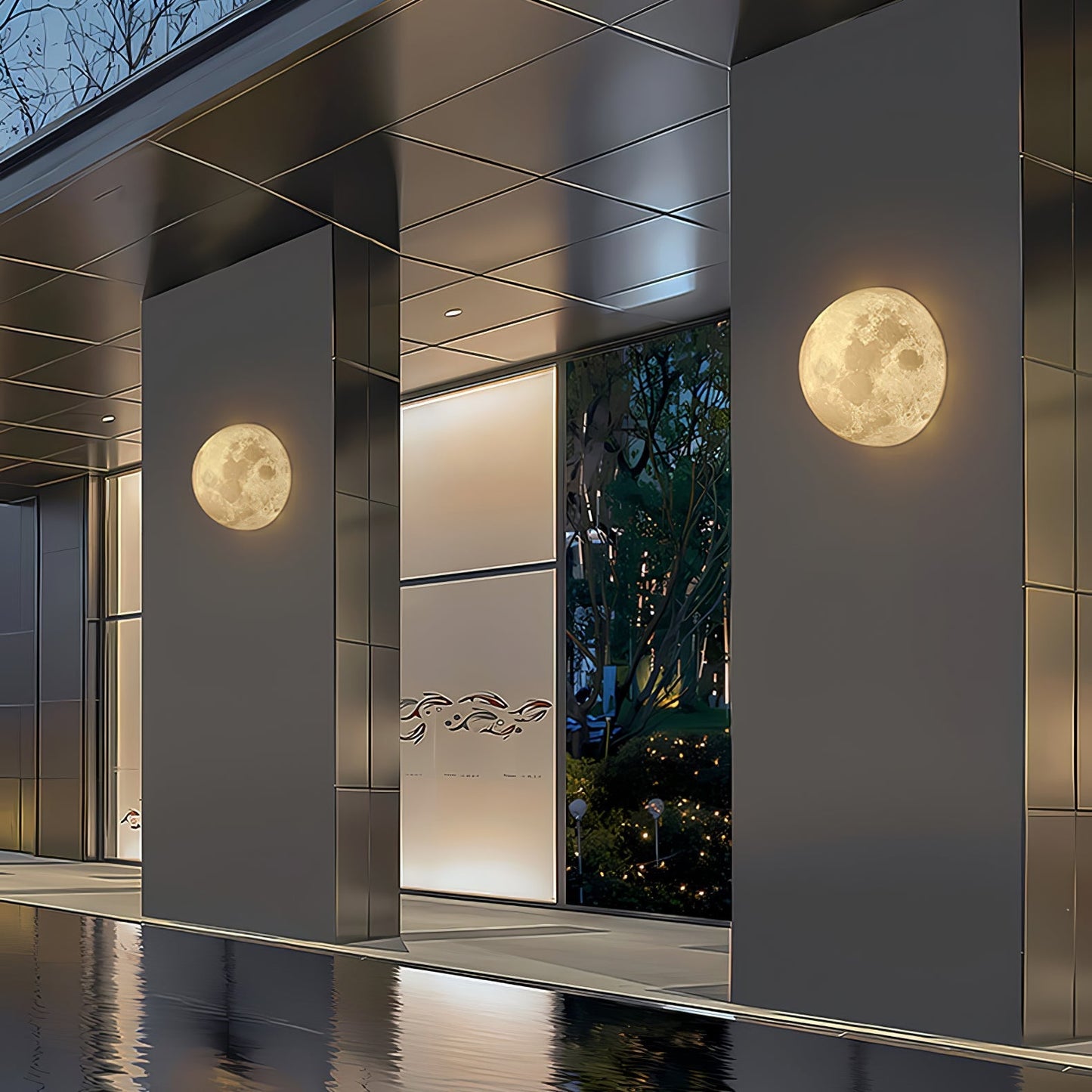 Textured Lunar LED Wall Light / ∅ 7.9″ x H 7.9″ / Model B / Single