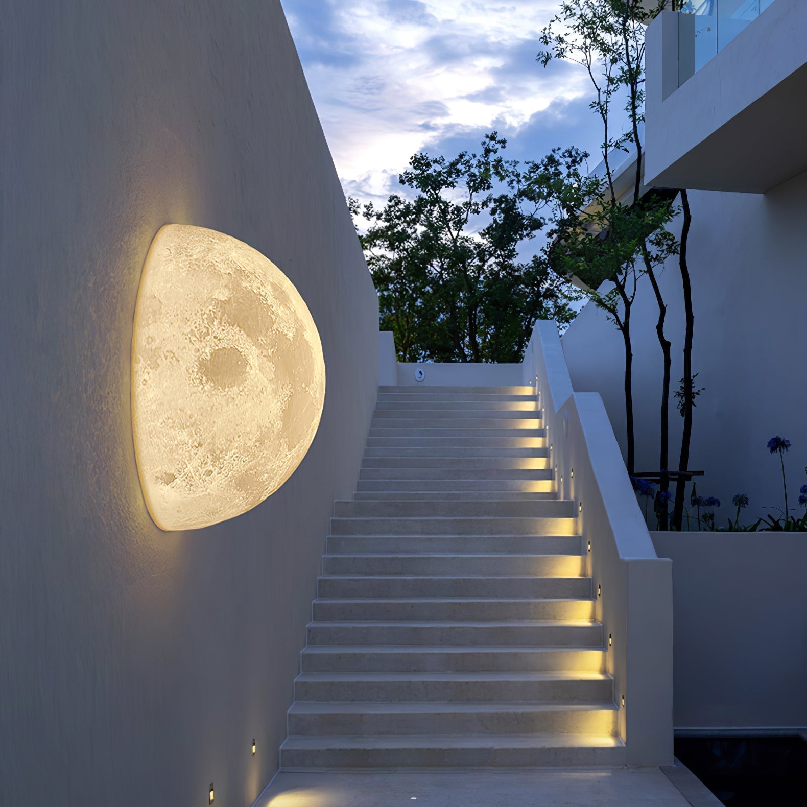 Textured Lunar LED Wall Light / ∅ 7.9″ x H 7.9″ / Model B / Set Of 2
