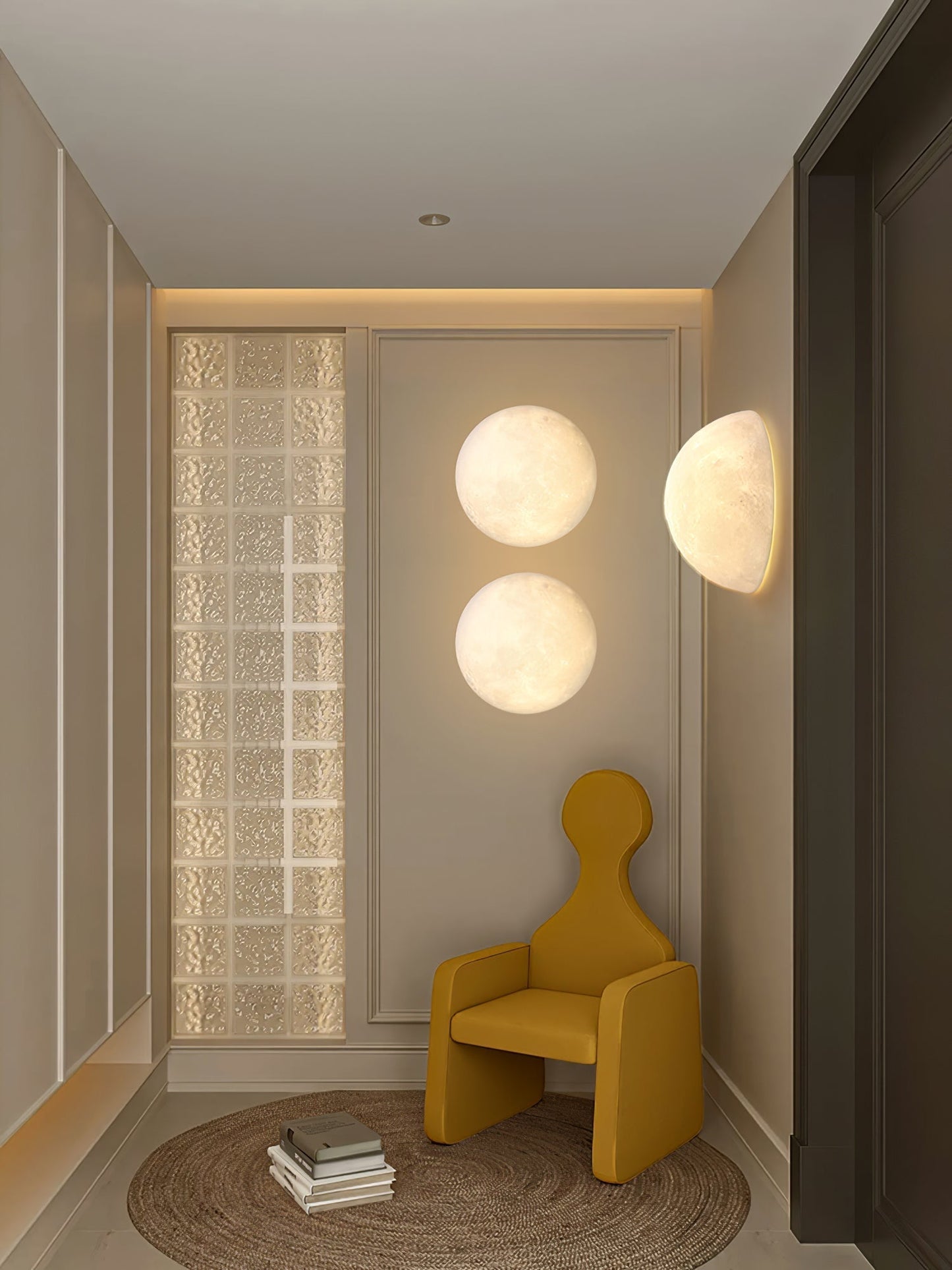 Textured Lunar LED Wall Light / ∅ 9.8″ x H 9.8″ / Model B / Set Of 2