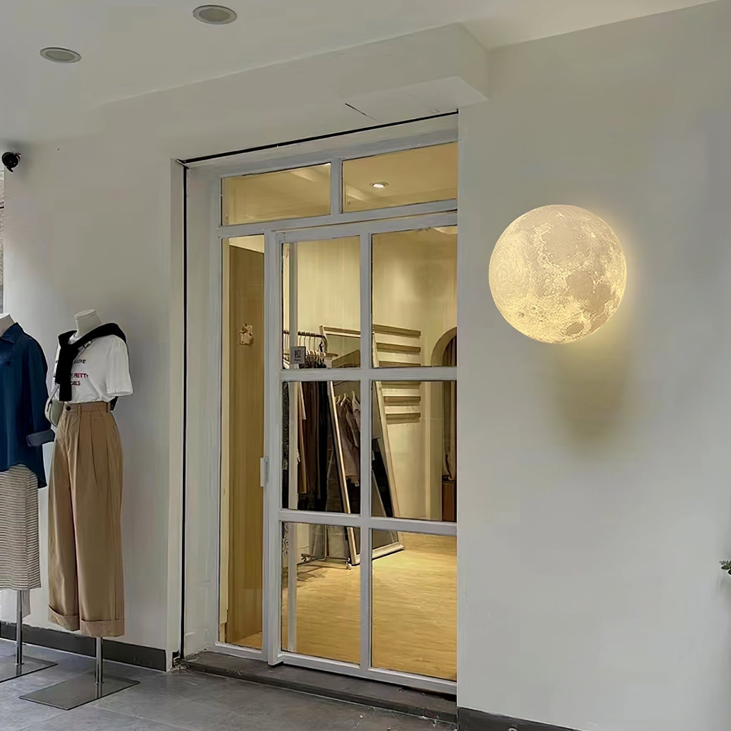 Textured Lunar LED Wall Light / ∅ 15.7″ x H 15.7″ / Model A / Set Of 2