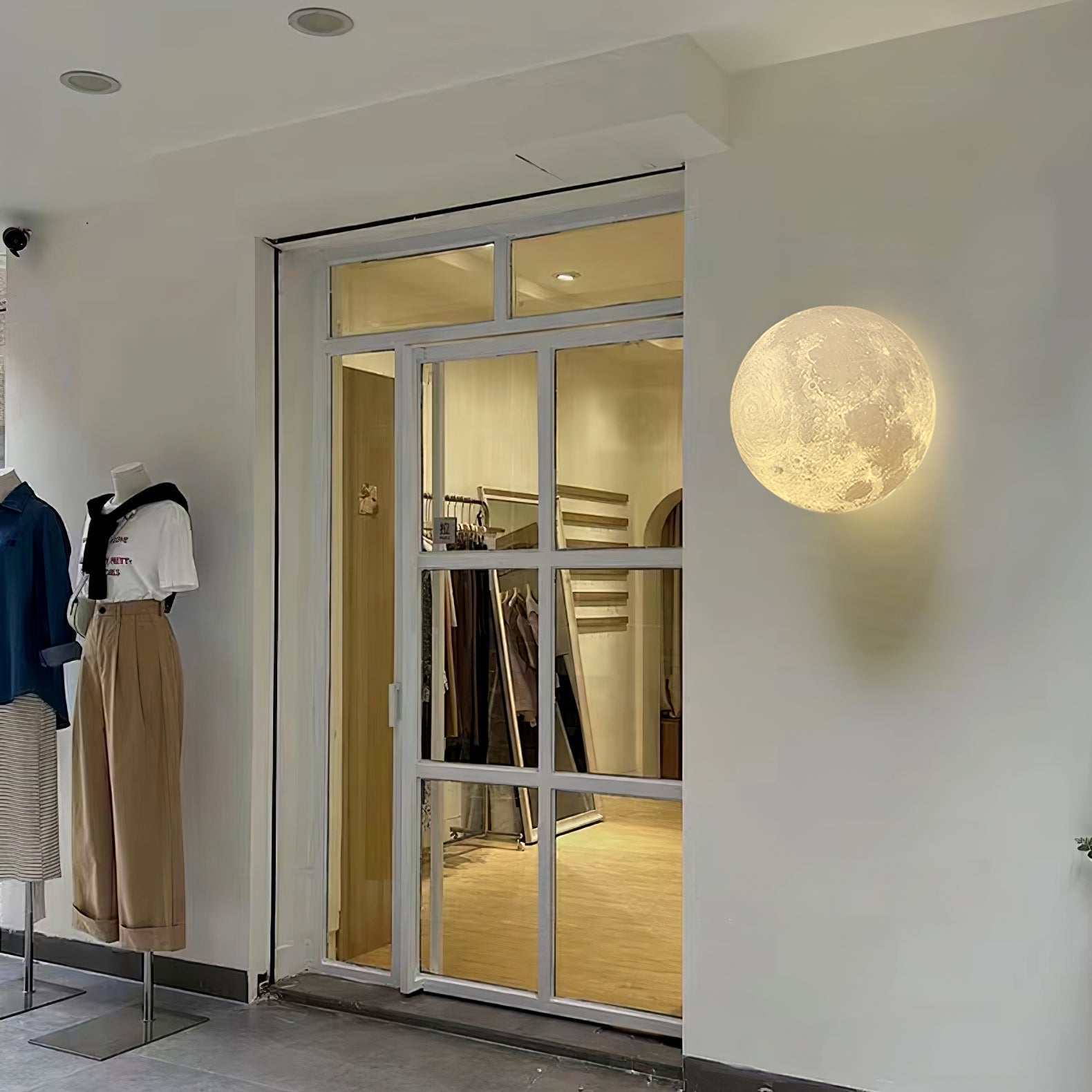 Textured Lunar LED Wall Light / ∅ 15.7″ x H 15.7″ / Model A / Set Of 2
