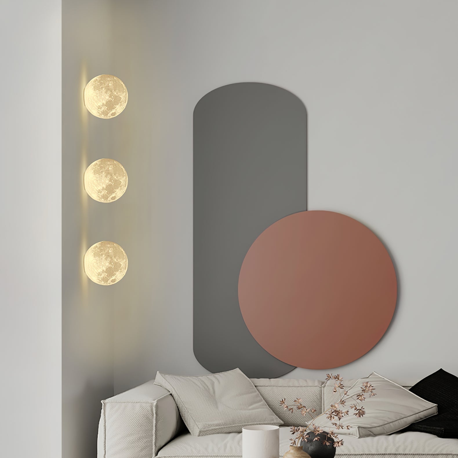 Textured Lunar LED Wall Light