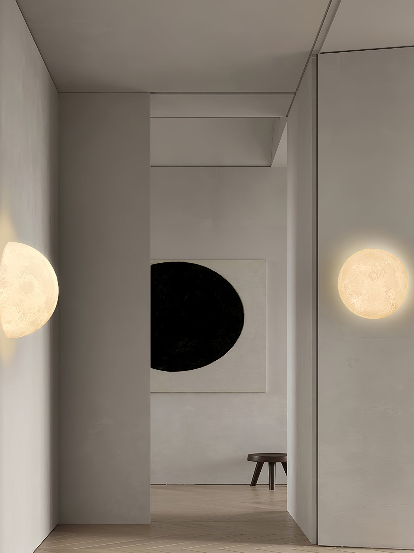 Textured Lunar LED Wall Light