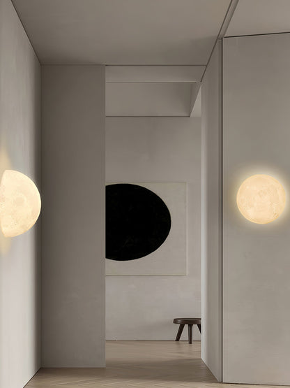 Textured Lunar LED Wall Light