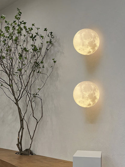 Textured Lunar LED Wall Light