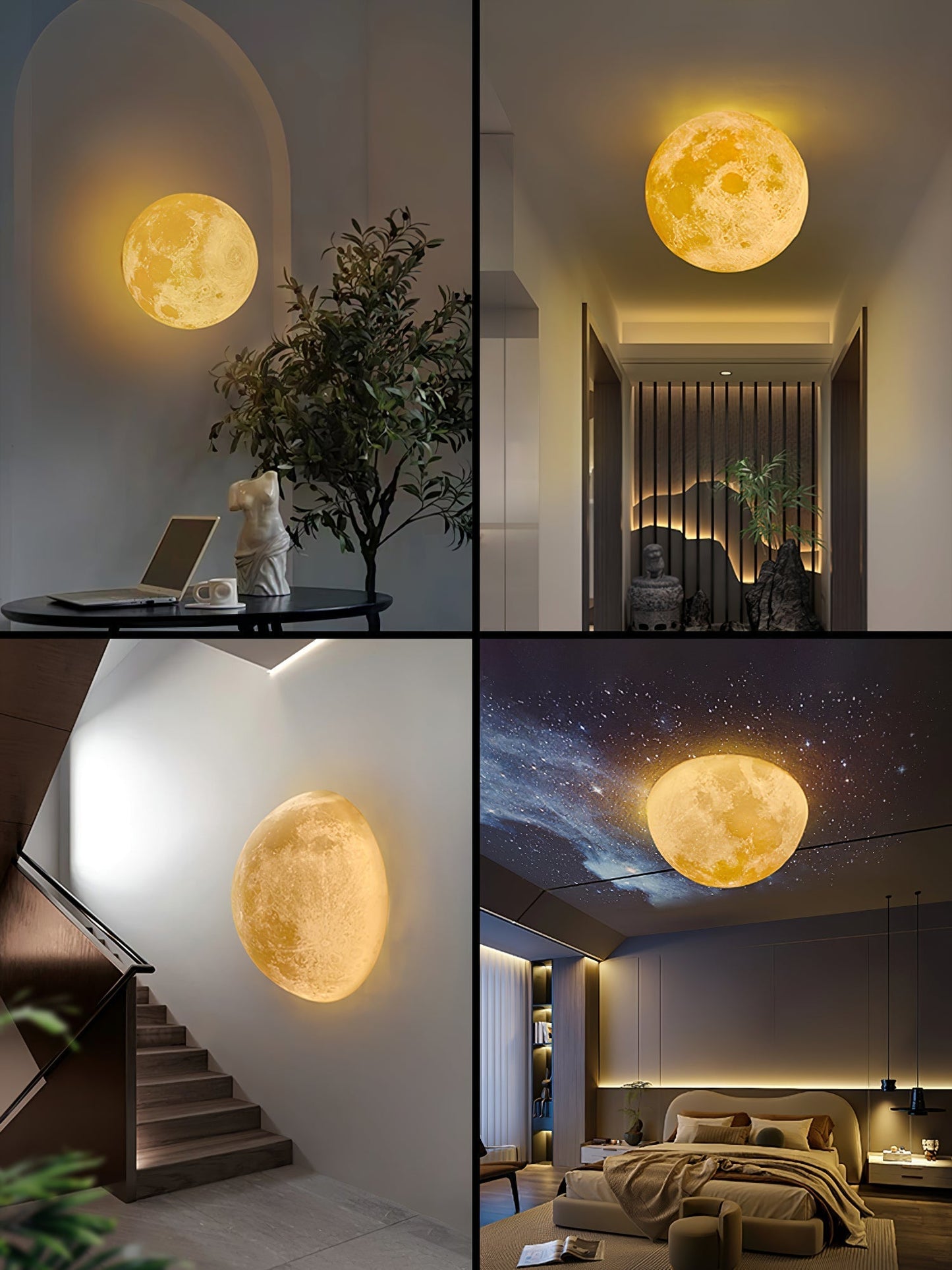 Textured Lunar LED Wall Light