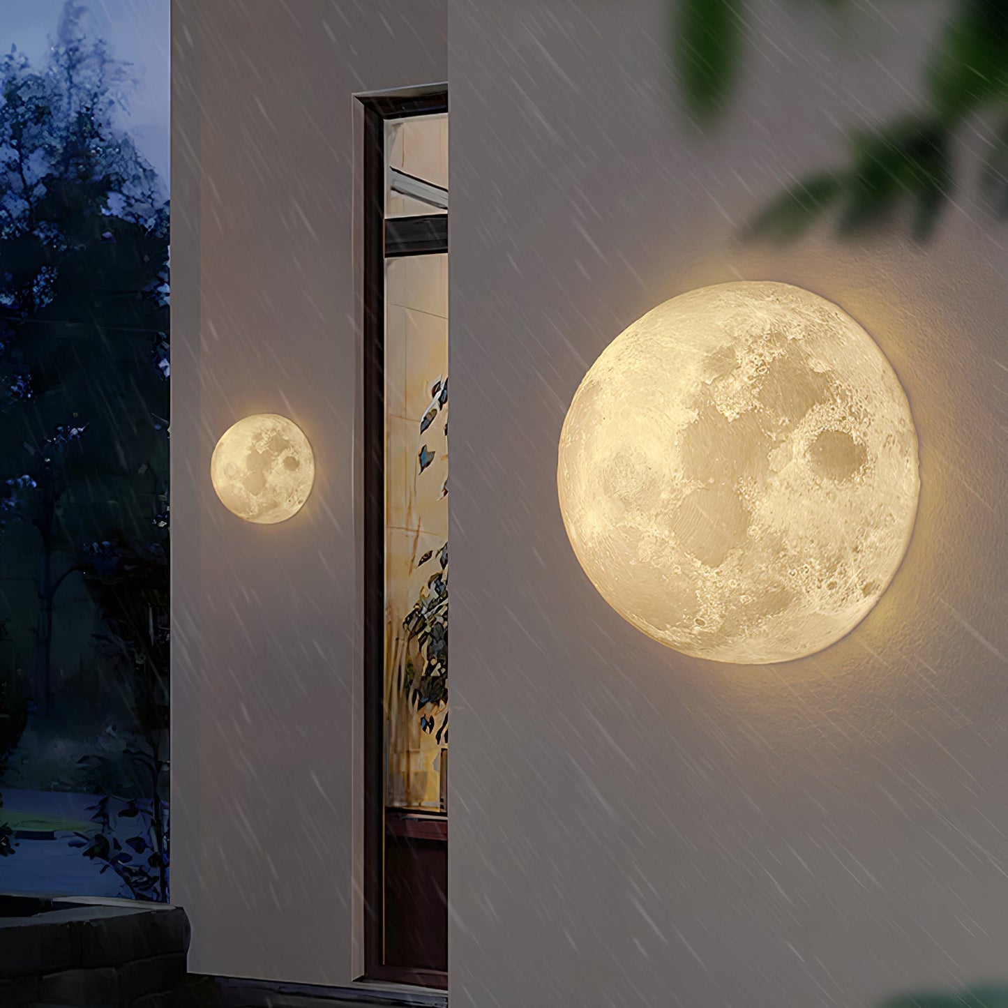 Textured Lunar LED Wall Light