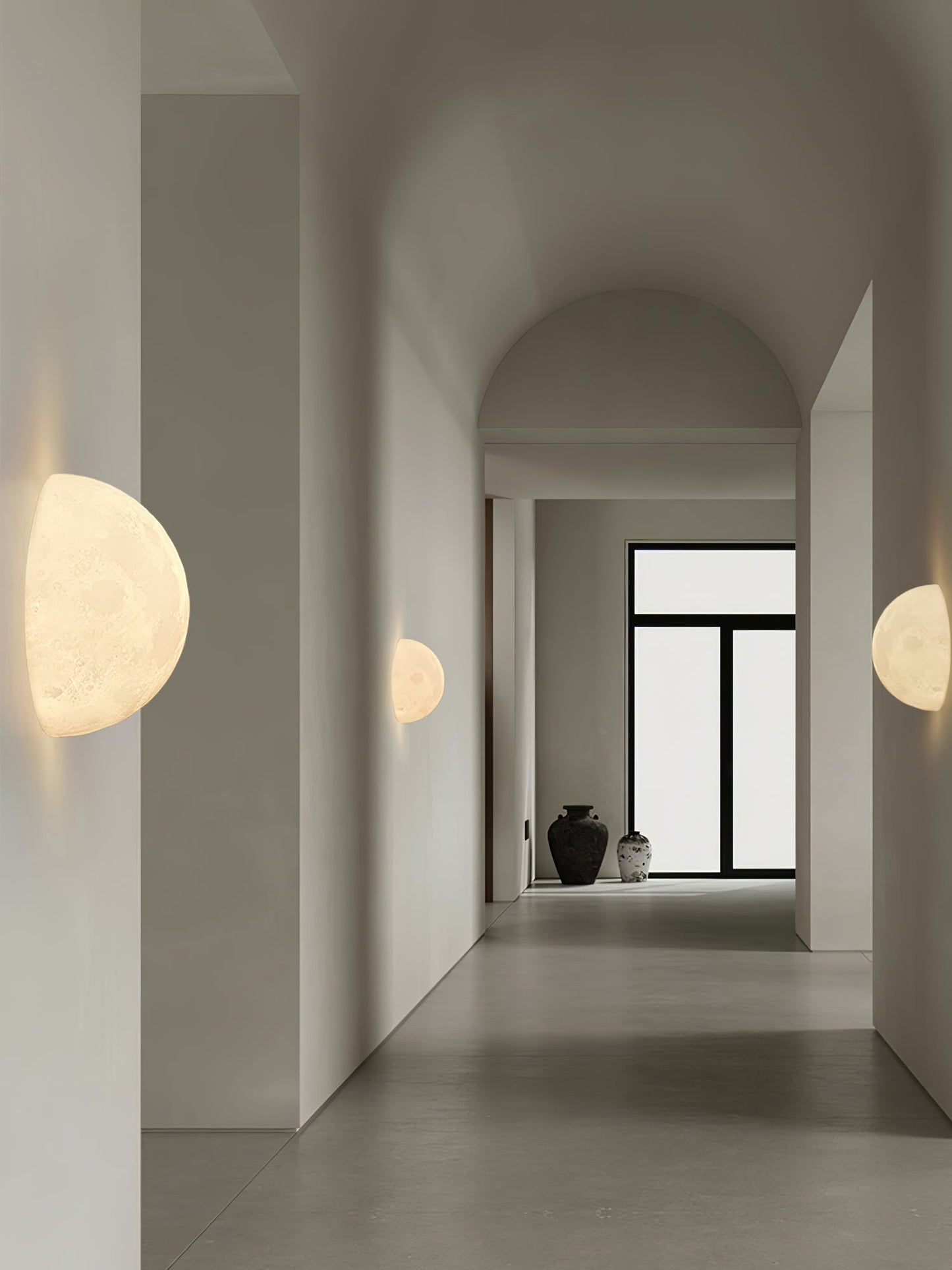 Textured Lunar LED Wall Light