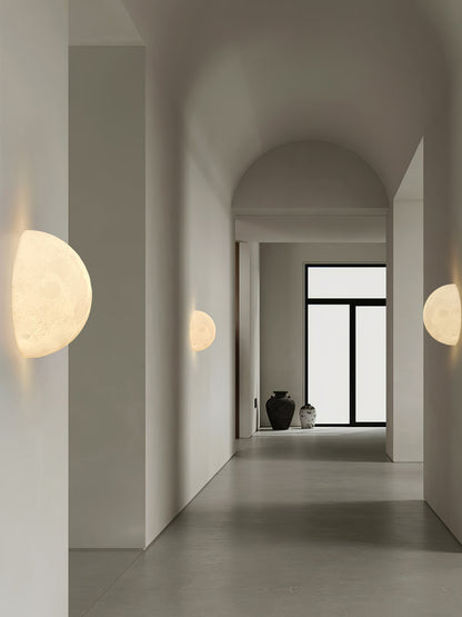 Textured Lunar LED Wall Light