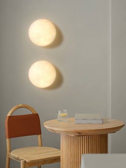 Textured Lunar LED Wall Light
