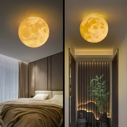 Textured Lunar LED Wall Light
