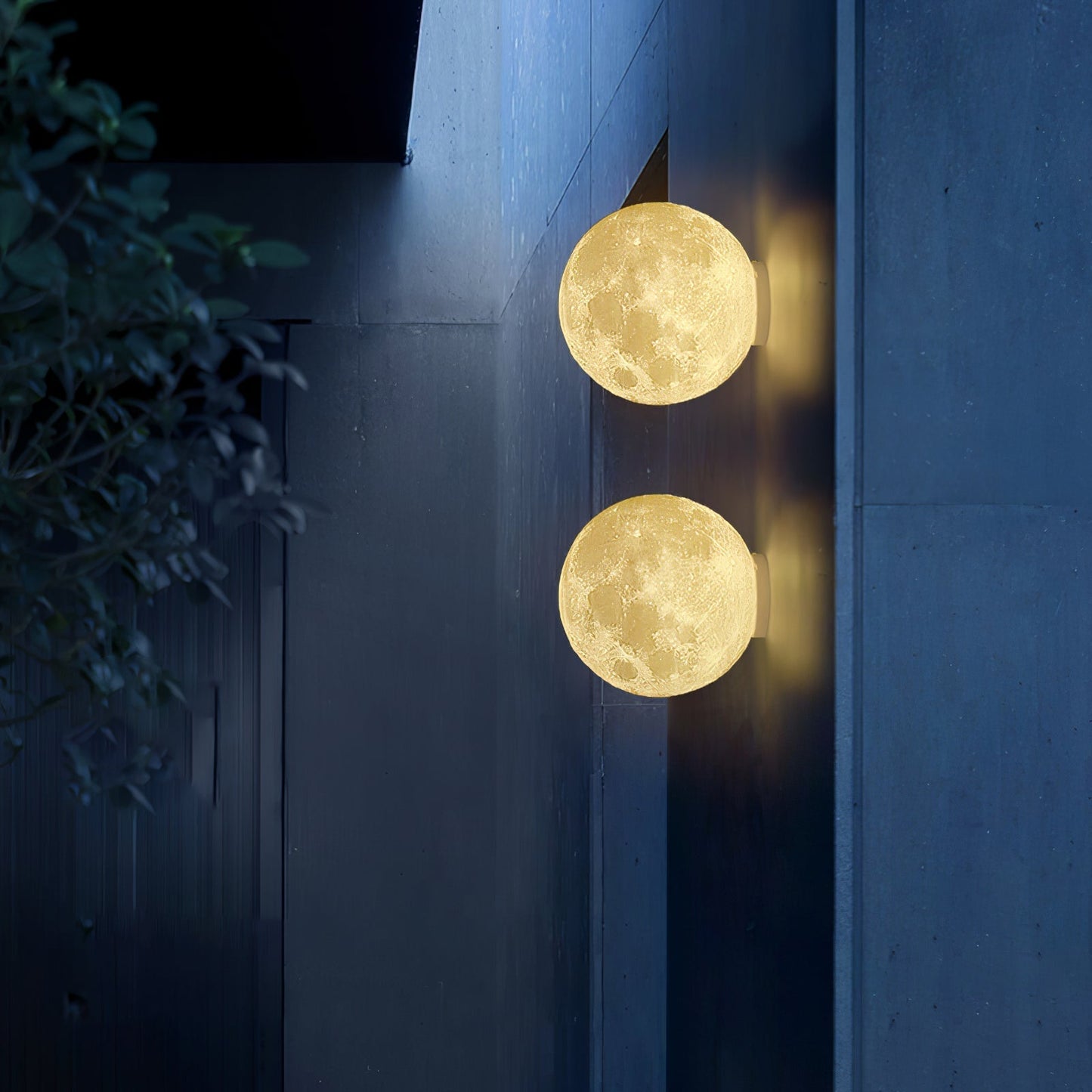 Textured Lunar LED Wall Light