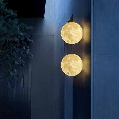 Textured Lunar LED Wall Light