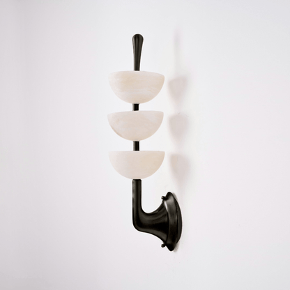 Trio Alabaster Globe LED Wall Light