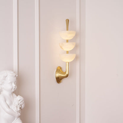 Trio Alabaster Globe LED Wall Light
