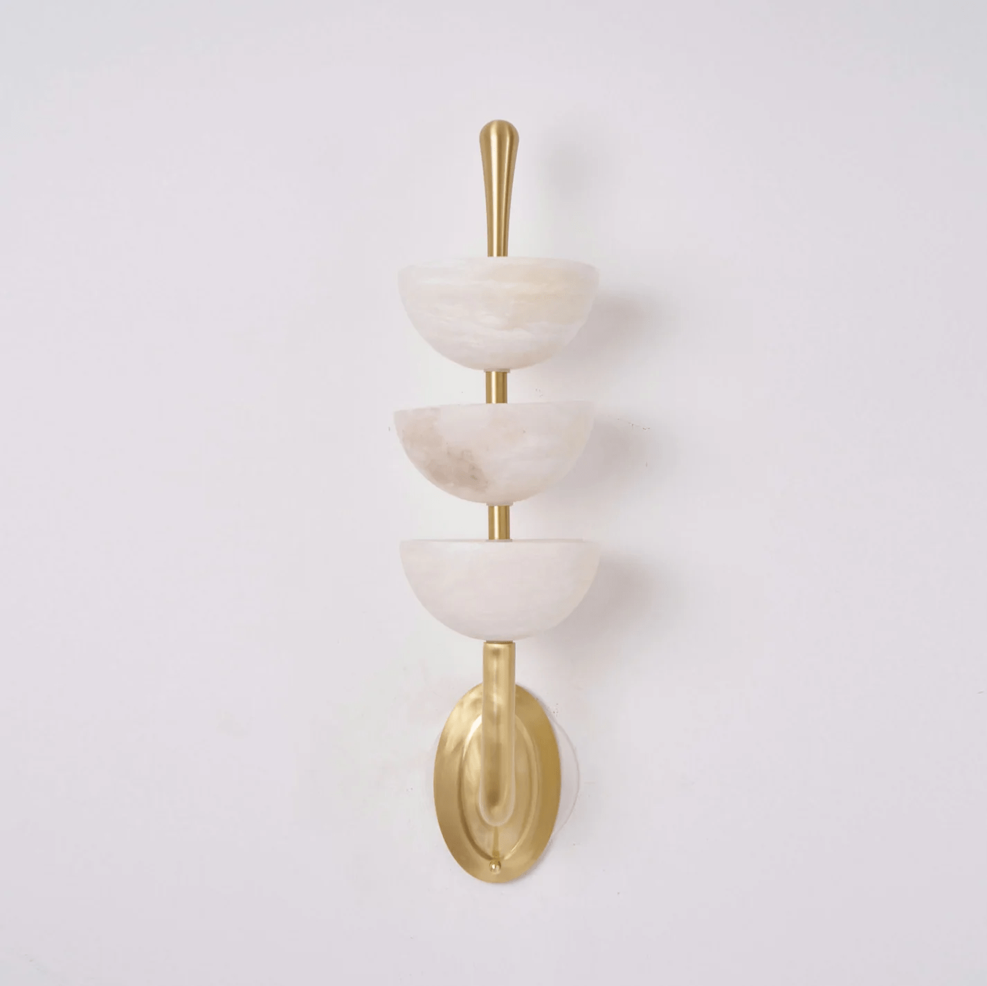 Trio Alabaster Globe LED Wall Light