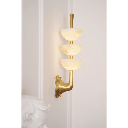 Trio Alabaster Globe LED Wall Light