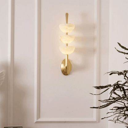 Trio Alabaster Globe LED Wall Light
