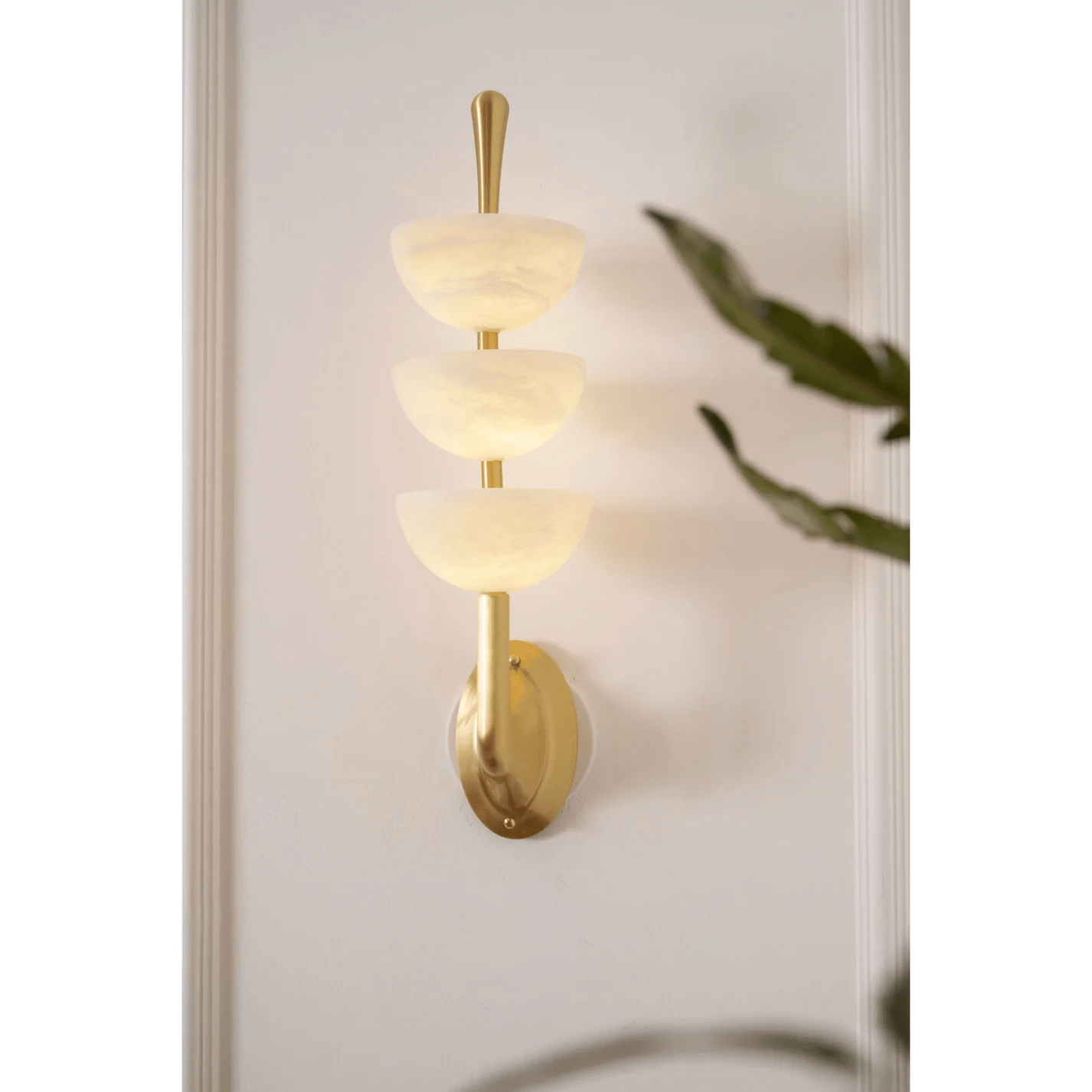Trio Alabaster Globe LED Wall Light