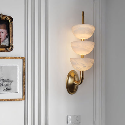 Trio Alabaster Globe LED Wall Light