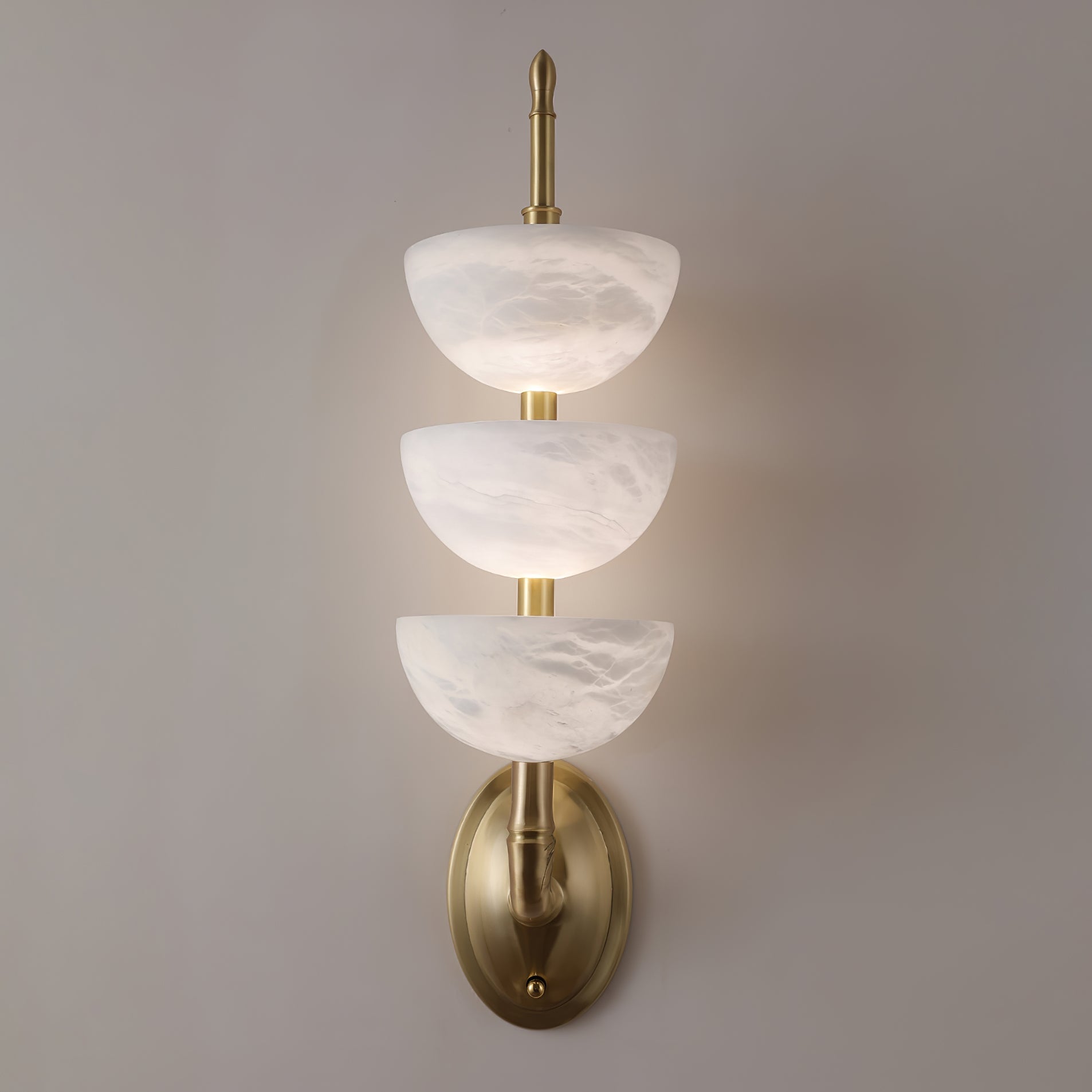 Trio Alabaster Globe LED Wall Light