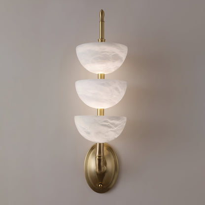 Trio Alabaster Globe LED Wall Light