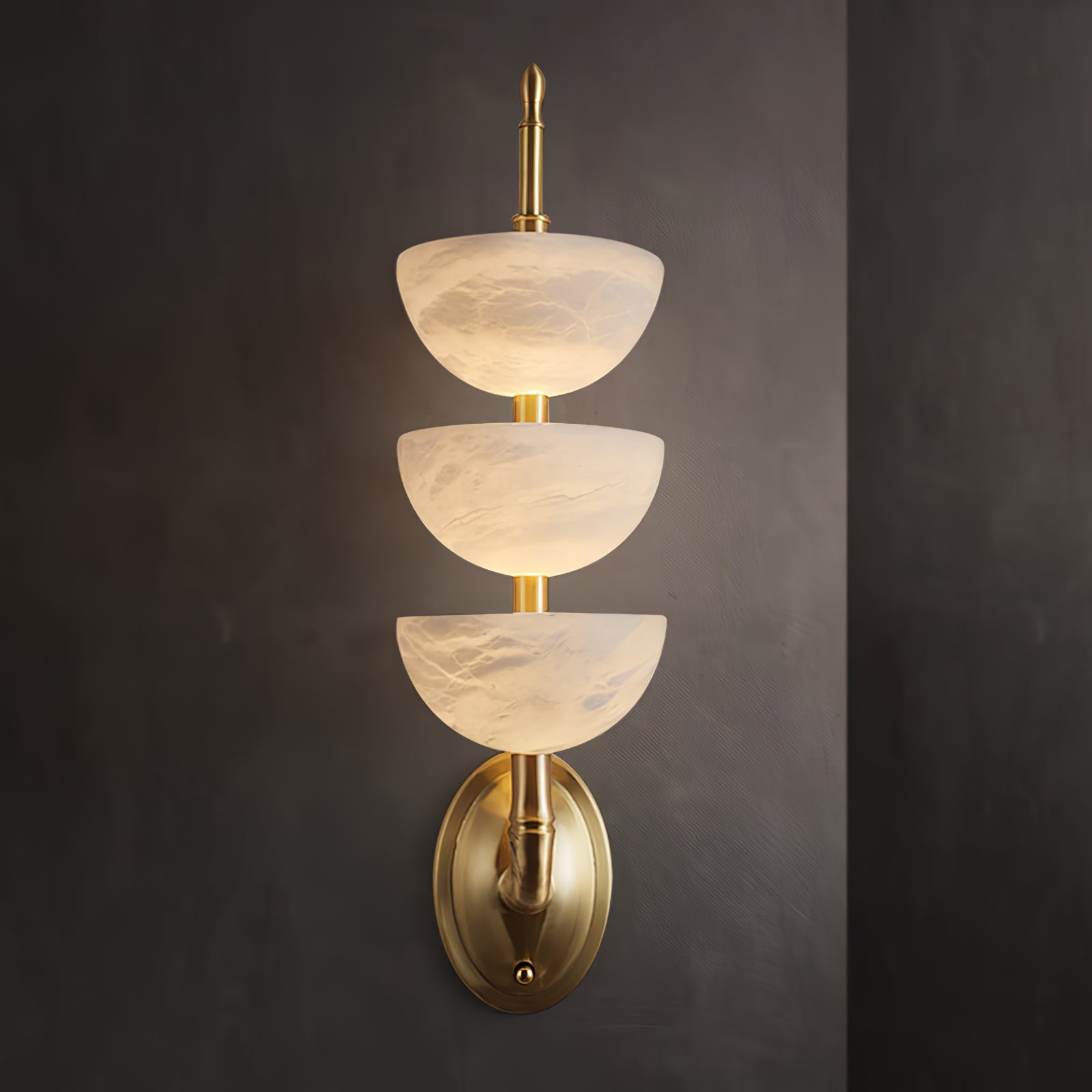 Trio Alabaster Globe LED Wall Light