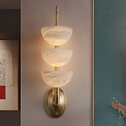 Trio Alabaster Globe LED Wall Light