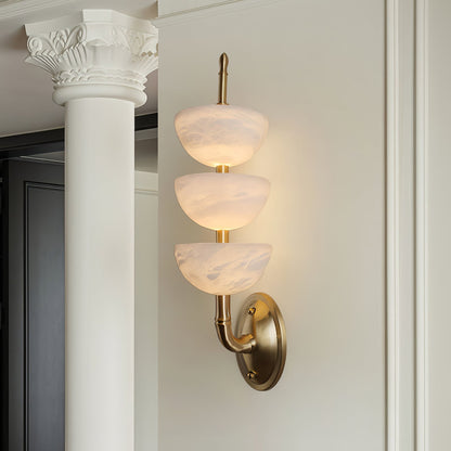 Trio Alabaster Globe LED Wall Light