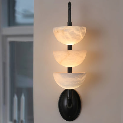 Trio Alabaster Globe LED Wall Light