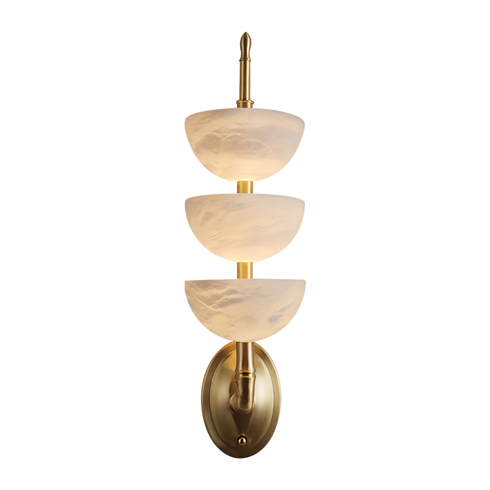 Trio Alabaster Globe LED Wall Light