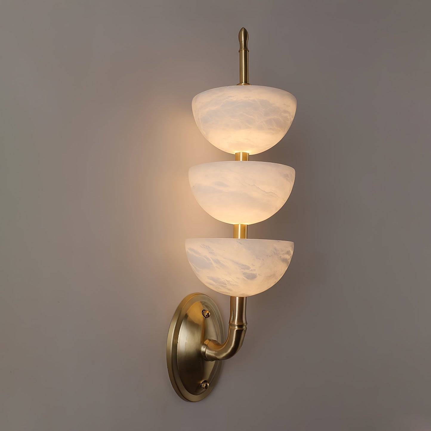 Trio Alabaster Globe LED Wall Light