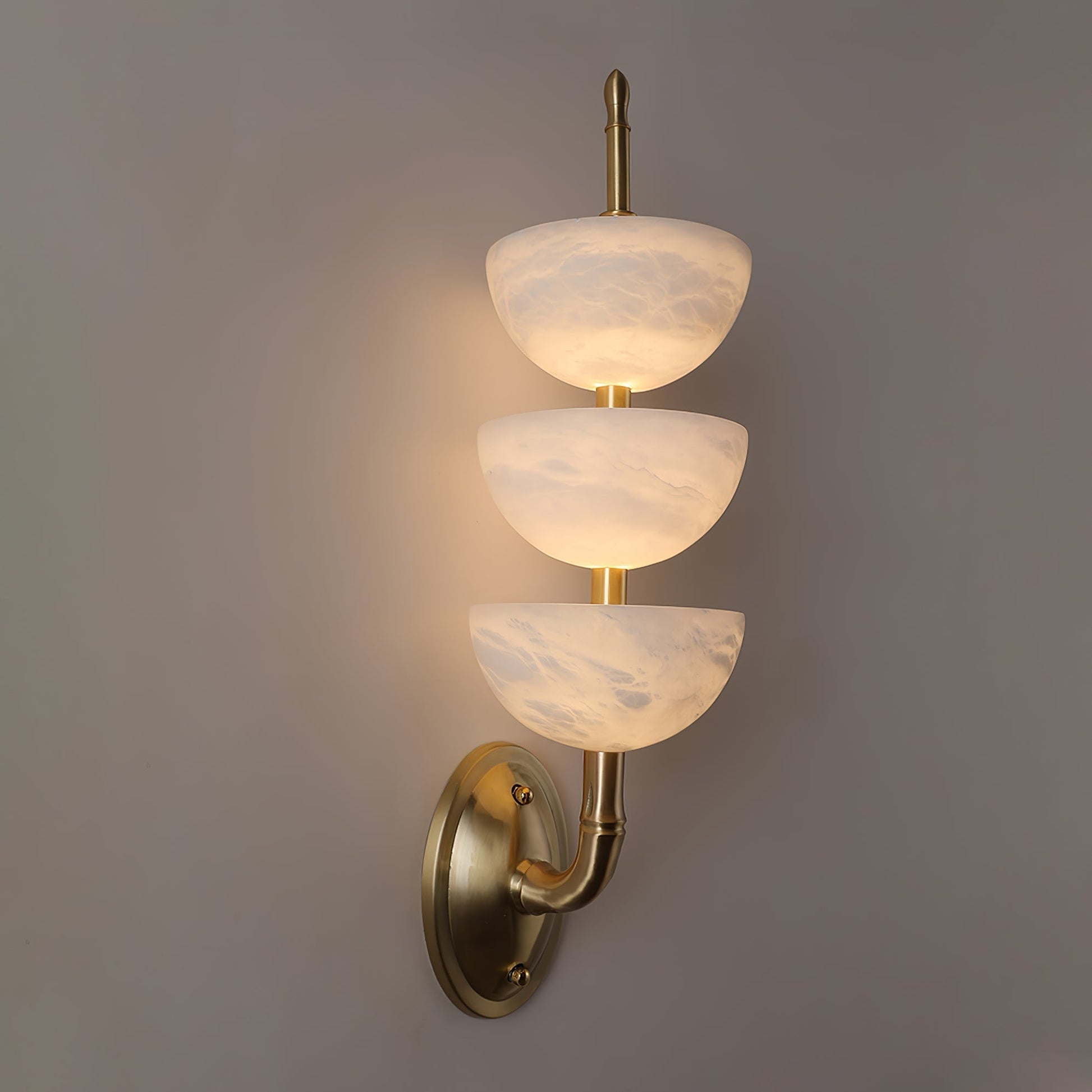 Trio Alabaster Globe LED Wall Light