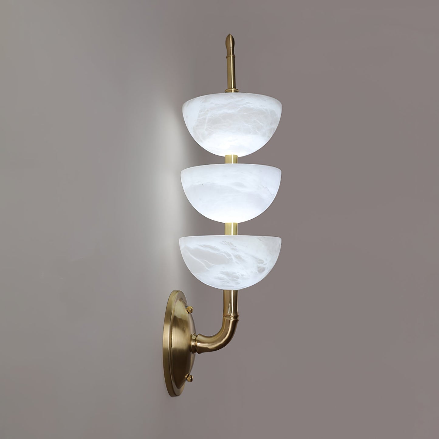 Trio Alabaster Globe LED Wall Light