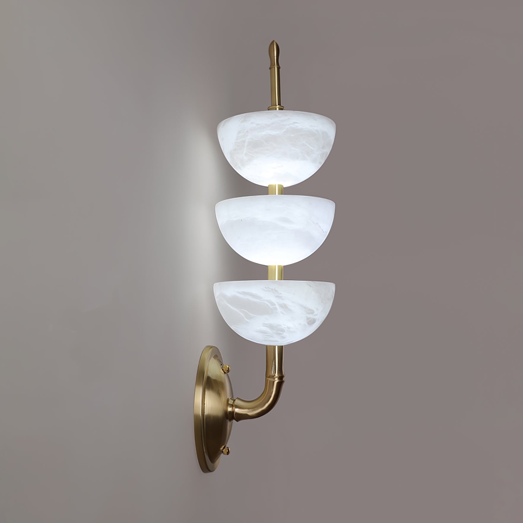 Trio Alabaster Globe LED Wall Light
