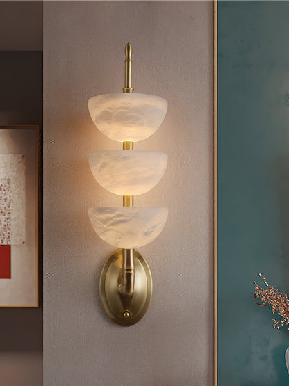 Trio Alabaster Globe LED Wall Light