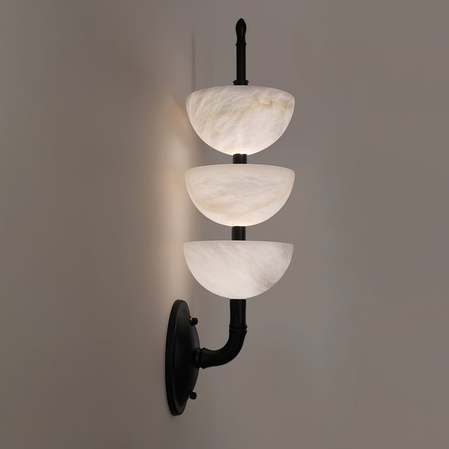Trio Alabaster Globe LED Wall Light