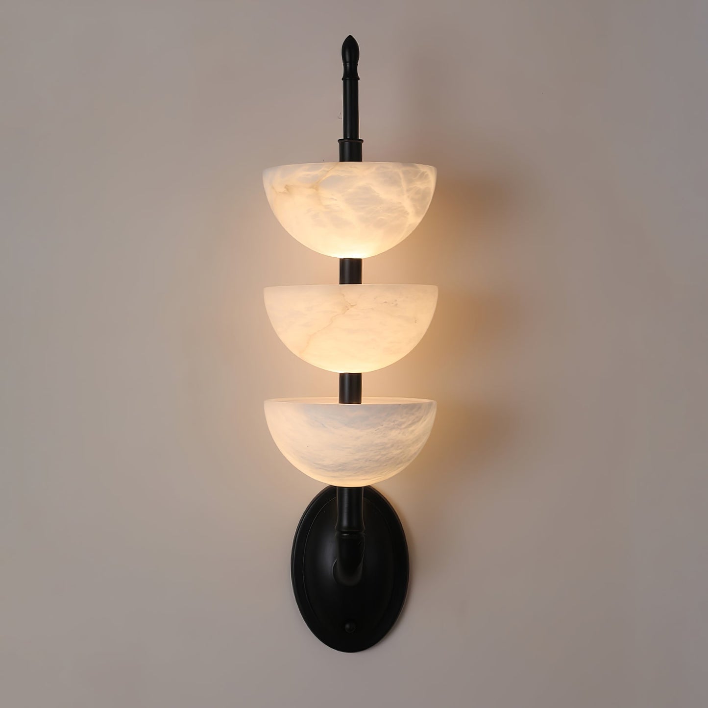 Trio Alabaster Globe LED Wall Light