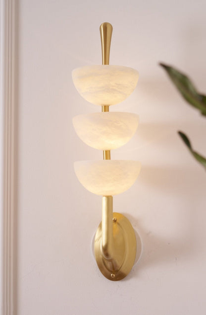 Trio Alabaster Globe LED Wall Light