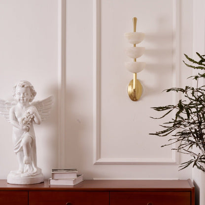 Trio Alabaster Globe LED Wall Light