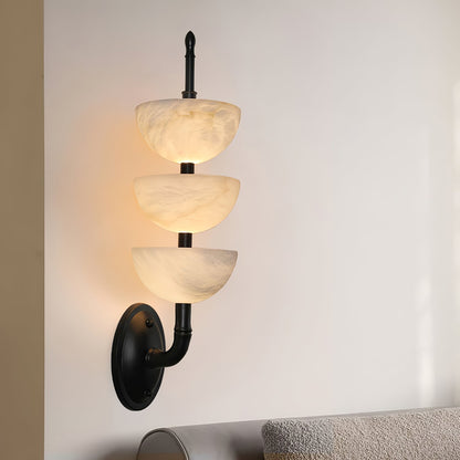 Trio Alabaster Globe LED Wall Light