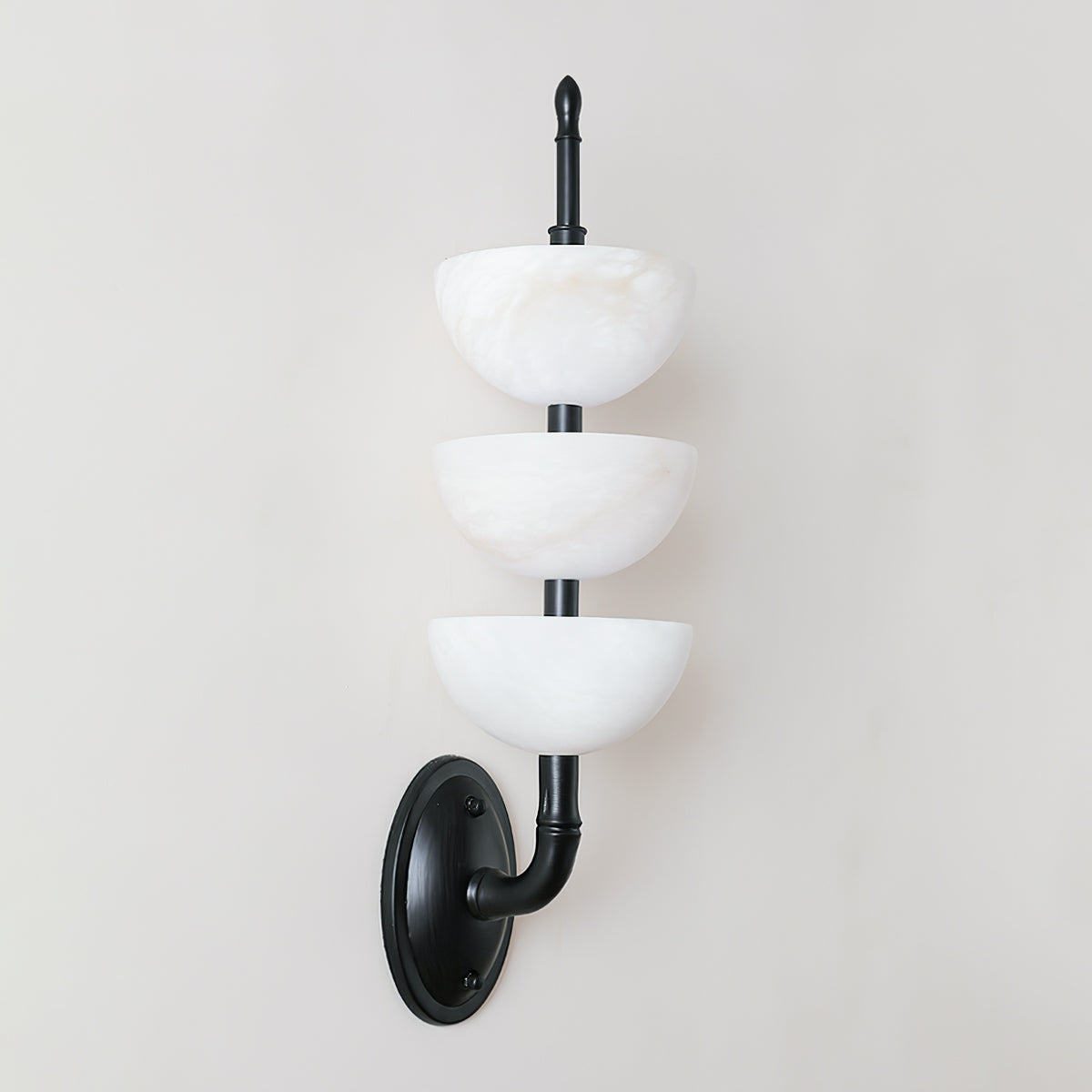 Trio Alabaster Globe LED Wall Light