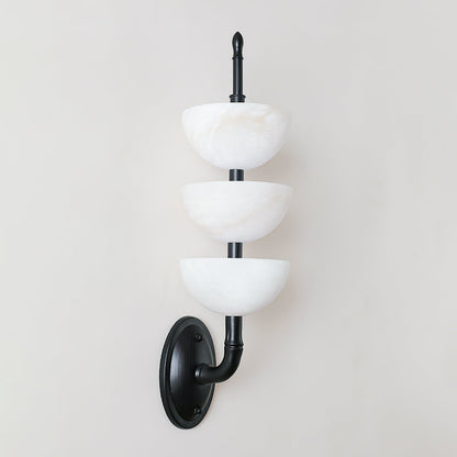 Trio Alabaster Globe LED Wall Light