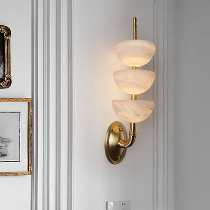 Trio Alabaster Globe LED Wall Light